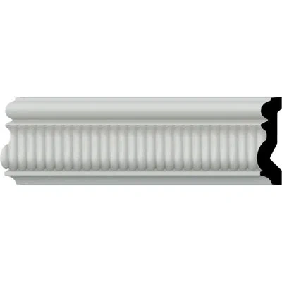 Ekena Millwork Nevio 3 1/4"h X 96"w X 1"d Chair Rail In White