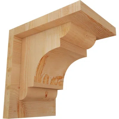 Ekena Millwork New Brighton Corbel W/backplate In Douglas Fir,rough Sawn