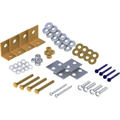 Ekena Millwork Newel Post Installation Kit In Bronze,silver