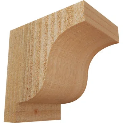 Ekena Millwork Newport Corbel In Douglas Fir,rough Sawn