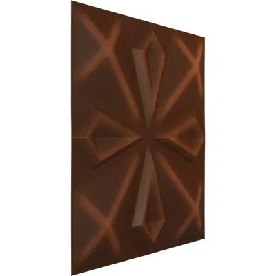 Ekena Millwork Nikki Endurawall Decorative 3d Wall Panel In Universal Aged Metallic Rust