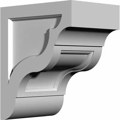 Ekena Millwork Niobe 12'' H X 7.375'' W X 10.375'' D Urethane Bracket (set Of 2) In White