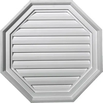 Ekena Millwork Octagon Gable Vent Louver, Non-functional