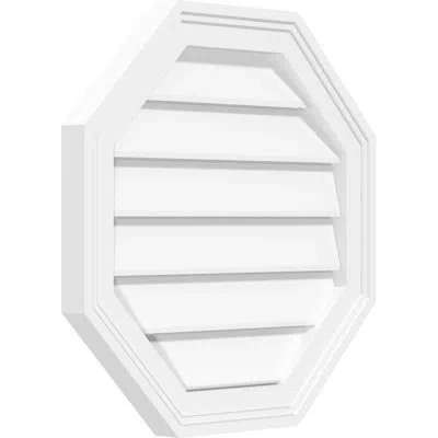 Ekena Millwork Octagonal Surface Mount: Functional, Brickmould Frame Pvc Gable Vent