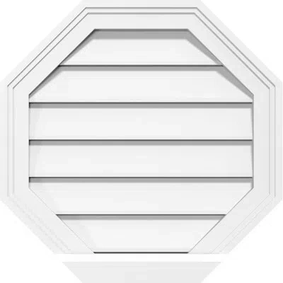 Ekena Millwork Octagonal Surface Mount: Functional, Brickmould Sill Frame Pvc Gable Vent