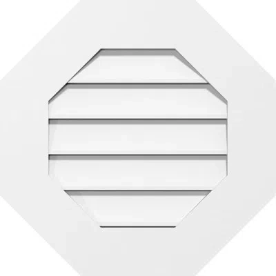 Ekena Millwork Octagonal Surface Mount: Functional, Standard Frame Pvc Gable Vent