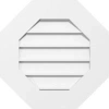 Ekena Millwork Octagonal Surface Mount: Non-functional, Standard Frame Pvc Gable Vent