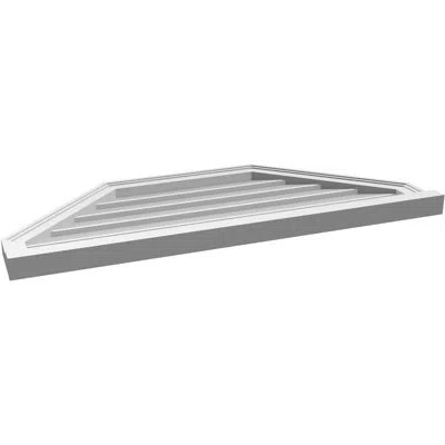 Ekena Millwork Octagonal Top Surface Mount Signature Urethane Non-functional Gable Vent Primed Tan