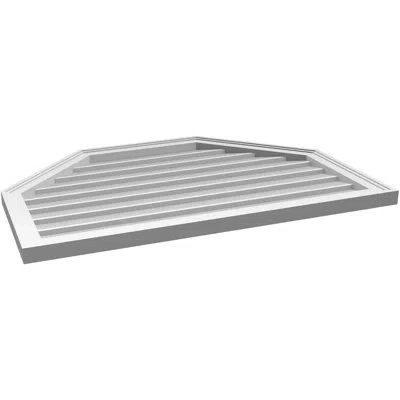 Ekena Millwork Octagonal Top Surface Mount Signature Urethane Non-functional Gable Vent Primed Tan
