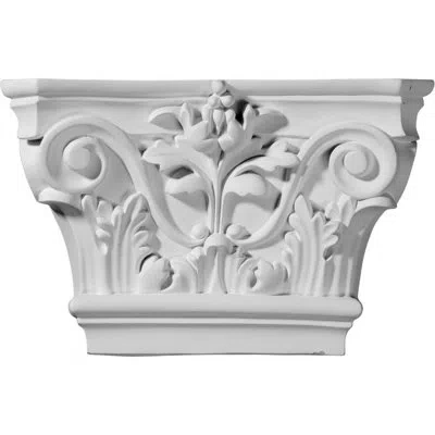 Ekena Millwork Odessa Capital (fits Pilasters Up To 5 1/8"w X 1/2"d) (2-pack) In White