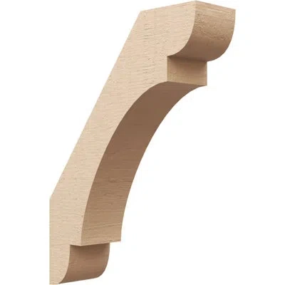 Ekena Millwork Olympic Rough Cedar Timberthane Knee Brace In Primed Tan