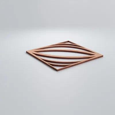 Ekena Millwork Otis Decorative Fretwork Wood Wall Panels In Cherry