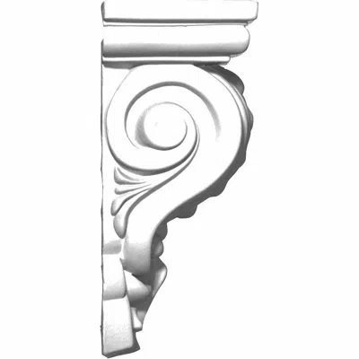 Ekena Millwork Palmetto Beaded Corbel In Off-white