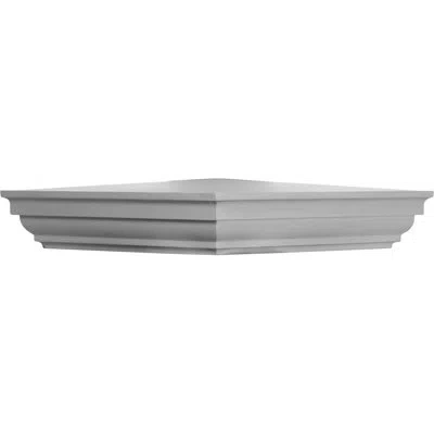 Ekena Millwork Peaked Newel Post Cap For 10" Newel Post In White