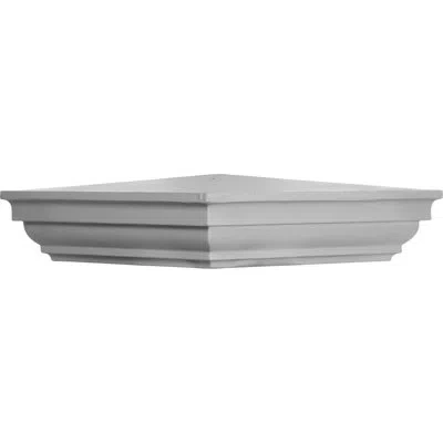 Ekena Millwork Peaked Newel Post Cap For 8" Newel Post In White