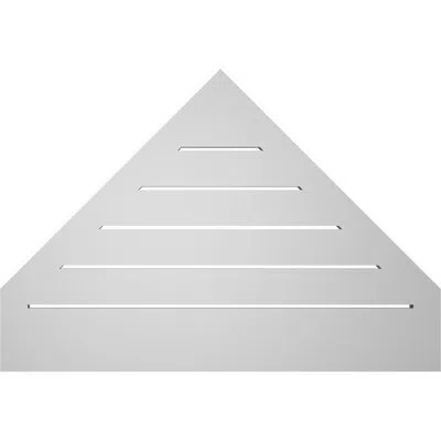 Ekena Millwork Peaked Surface Mount Signature Urethane Functional Gable Vent 12/12 Pitch, Primed Tan