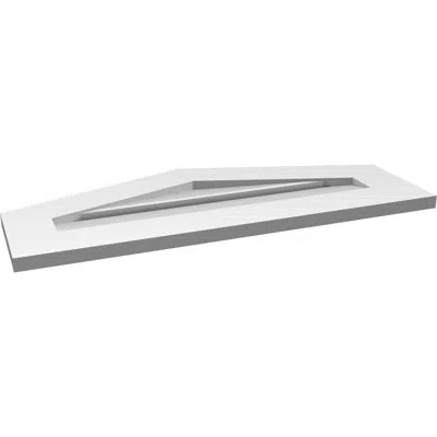 Ekena Millwork Peaked Surface Mount Signature Urethane Functional Gable Vent 4/12 Pitch, Primed Tan