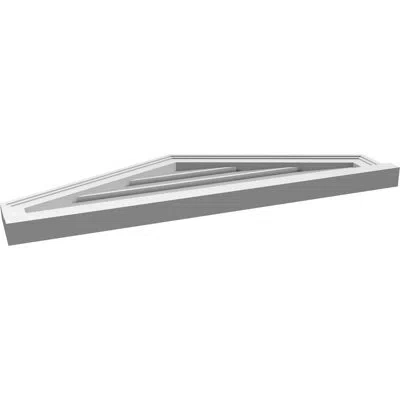 Ekena Millwork Peaked Surface Mount Signature Urethane Functional Gable Vent 5/12 Pitch, Primed Tan