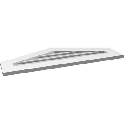 Ekena Millwork Peaked Surface Mount Signature Urethane Functional Gable Vent 5/12 Pitch, Primed Tan