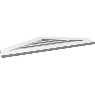 Ekena Millwork Peaked Surface Mount Signature Urethane Functional Gable Vent 6/12 Pitch, Primed Tan