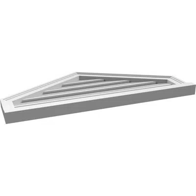 Ekena Millwork Peaked Surface Mount Signature Urethane Functional Gable Vent 7/12 Pitch, Primed Tan
