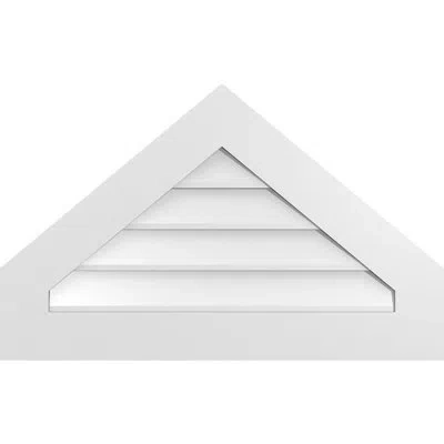 Ekena Millwork Peaked Surface Mount Signature Urethane Non-functional Gable Vent 10/12 Pitch Primed Tan
