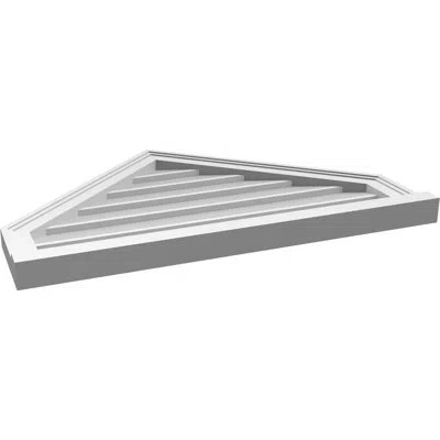 Ekena Millwork Peaked Surface Mount Signature Urethane Non-functional Gable Vent 11/12 Pitch Primed Tan