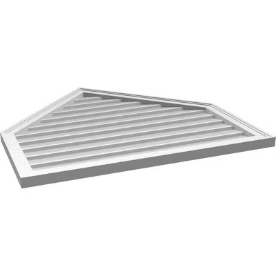 Ekena Millwork Peaked Surface Mount Signature Urethane Non-functional Gable Vent 12/12 Pitch Primed Tan