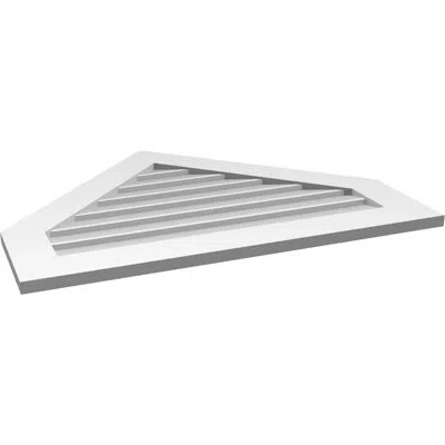 Ekena Millwork Peaked Surface Mount Signature Urethane Non-functional Gable Vent 12/12 Pitch Primed Tan