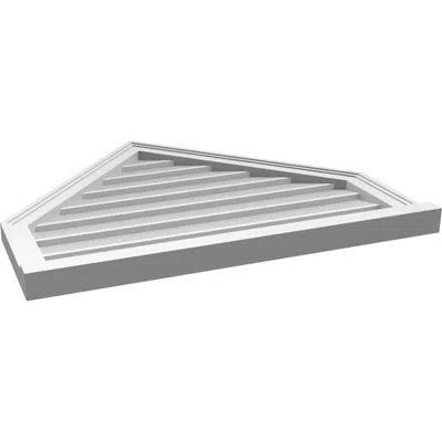 Ekena Millwork Peaked Surface Mount Signature Urethane Non-functional Gable Vent 13/12 Pitch Primed Tan