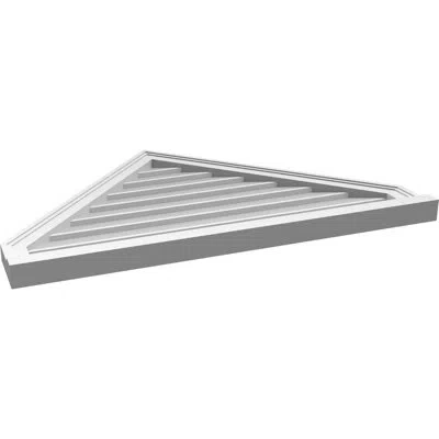 Ekena Millwork Peaked Surface Mount Signature Urethane Non-functional Gable Vent 13/12 Pitch Primed Tan