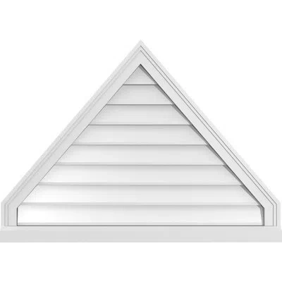 Ekena Millwork Peaked Surface Mount Signature Urethane Non-functional Gable Vent 14/12 Pitch Primed Tan
