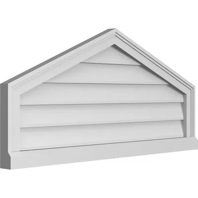 Ekena Millwork Peaked Surface Mount Signature Urethane Non-functional Gable Vent 5/12 Pitch Primed Tan