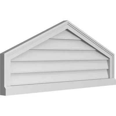 Ekena Millwork Peaked Surface Mount Signature Urethane Non-functional Gable Vent 5/12 Pitch Primed Tan