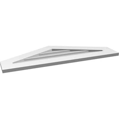 Ekena Millwork Peaked Surface Mount Signature Urethane Non-functional Gable Vent 6/12 Pitch Primed Tan
