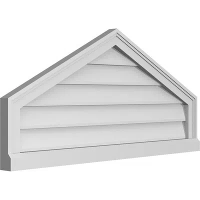 Ekena Millwork Peaked Surface Mount Signature Urethane Non-functional Gable Vent 6/12 Pitch Primed Tan