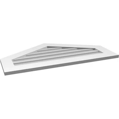 Ekena Millwork Peaked Surface Mount Signature Urethane Non-functional Gable Vent 7/12 Pitch Primed Tan