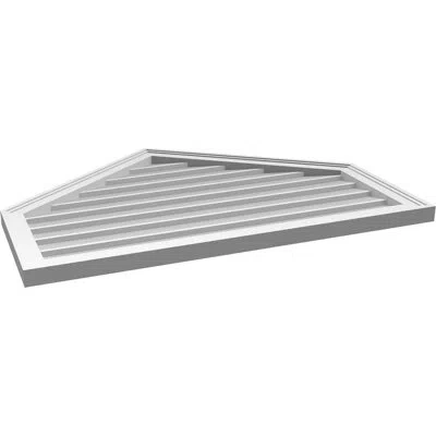 Ekena Millwork Peaked Surface Mount Signature Urethane Non-functional Gable Vent 9/12 Pitch Primed Tan