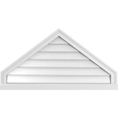 Ekena Millwork Peaked Surface Mount Signature Urethane Non-functional Gable Vent 9/12 Pitch Primed Tan