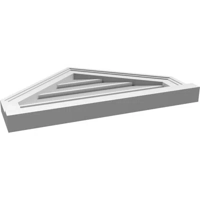 Ekena Millwork Peaked Top Surface Mount Signature Urethane Functional Gable Vent 10/12 Pitch, Primed Tan