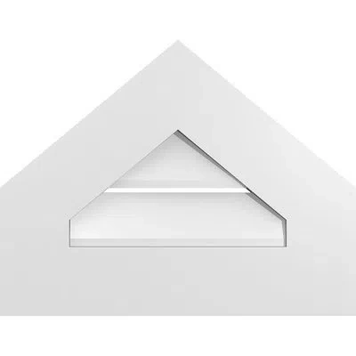 Ekena Millwork Peaked Top Surface Mount Signature Urethane Functional Gable Vent 10/12 Pitch, Primed Tan