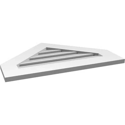 Ekena Millwork Peaked Top Surface Mount Signature Urethane Functional Gable Vent 11/12 Pitch, Primed Tan