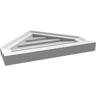 Ekena Millwork Peaked Top Surface Mount Signature Urethane Functional Gable Vent 12/12 Pitch, Primed Tan