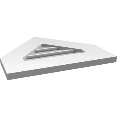 Ekena Millwork Peaked Top Surface Mount Signature Urethane Functional Gable Vent 13/12 Pitch, Primed Tan