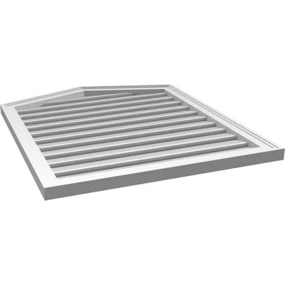 Ekena Millwork Peaked Top Surface Mount Signature Urethane Functional Gable Vent 4/12 Pitch, Primed Tan