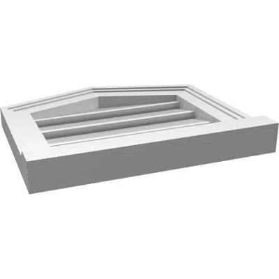 Ekena Millwork Peaked Top Surface Mount Signature Urethane Functional Gable Vent 4/12 Pitch, Primed Tan