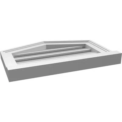 Ekena Millwork Peaked Top Surface Mount Signature Urethane Functional Gable Vent 4/12 Pitch, Primed Tan