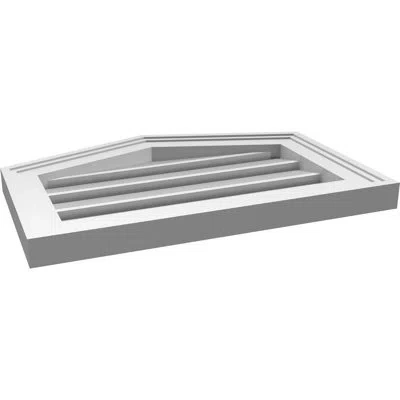 Ekena Millwork Peaked Top Surface Mount Signature Urethane Functional Gable Vent 4/12 Pitch, Primed Tan