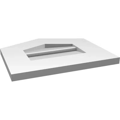 Ekena Millwork Peaked Top Surface Mount Signature Urethane Functional Gable Vent 5/12 Pitch, Primed Tan