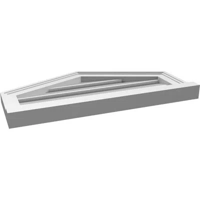Ekena Millwork Peaked Top Surface Mount Signature Urethane Functional Gable Vent 5/12 Pitch, Primed Tan